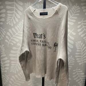 Vintage Distressed Waffle Thermal Longsleeve Shirt size M